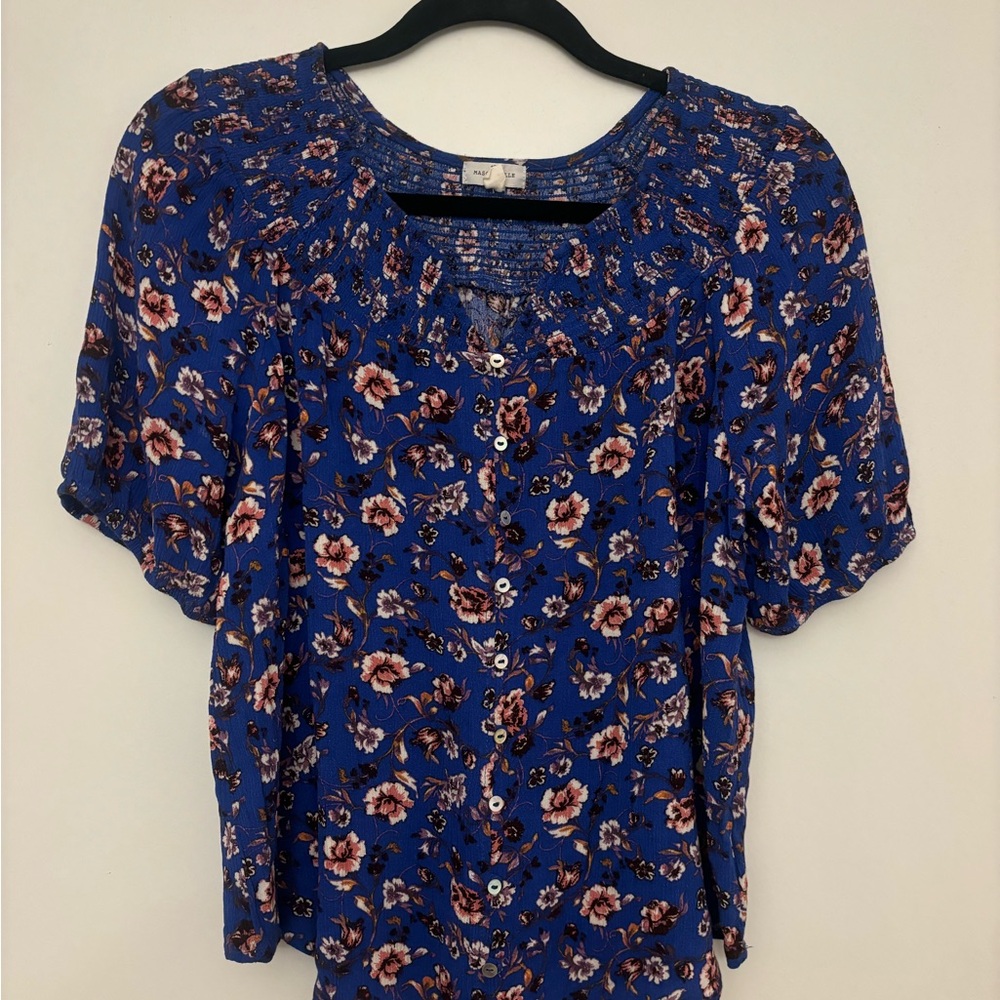 Floral Button-Up Blouse